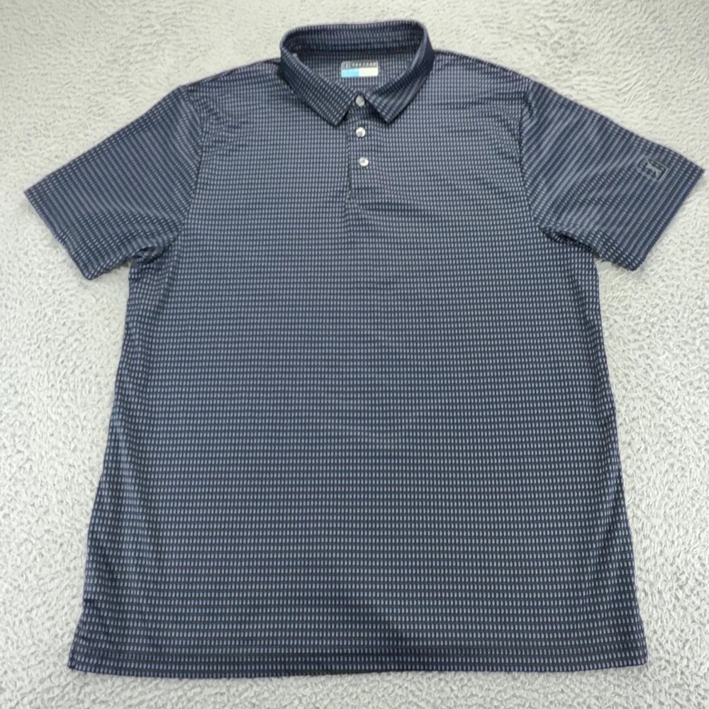 PGA Tour Pro Series Polo Shirt Mens XXL Black Blue Athletic Fit Golf Performance